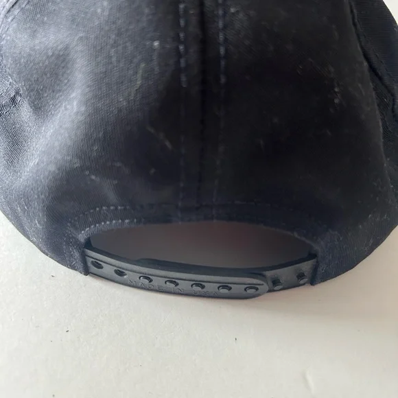 Legend Brand Black Cap with Yellow 'NAVY' Embroidery - Picture 3 of 5